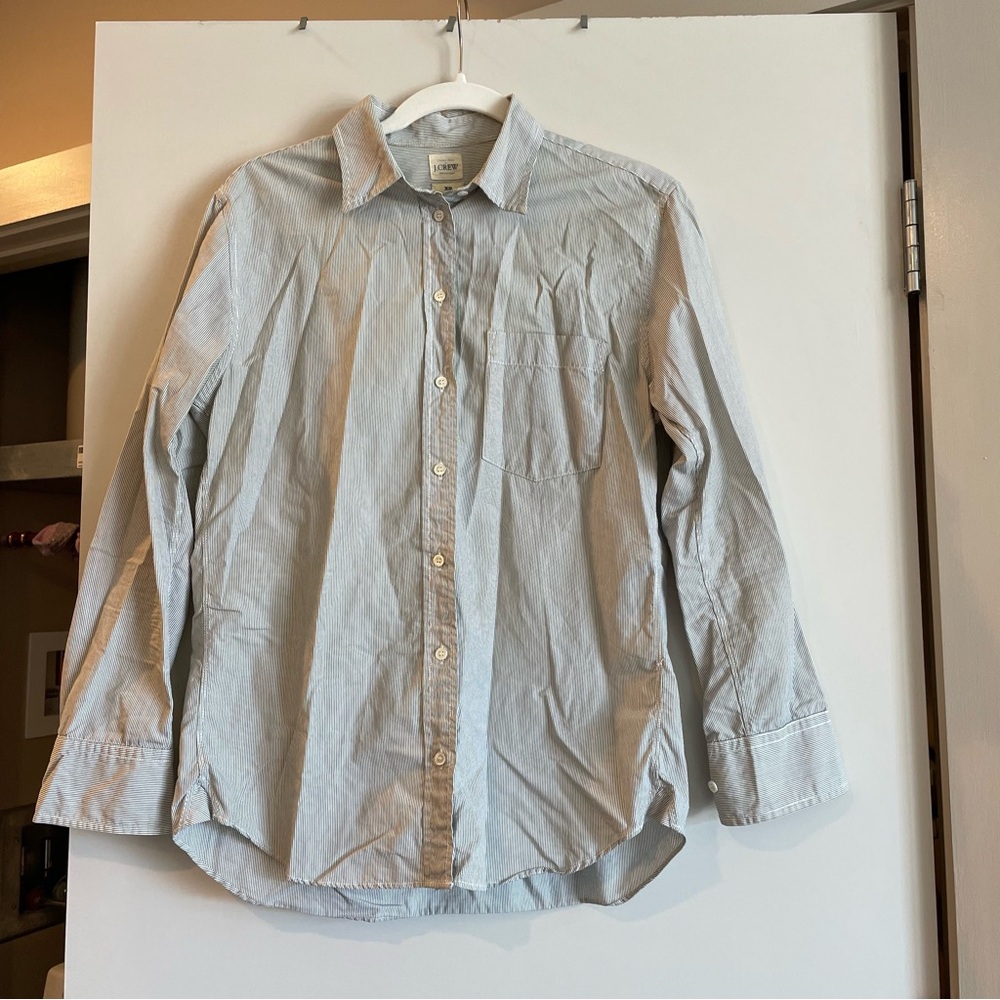 J. Crew Classic Button Down Striped Size XS